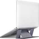 MOFT Laptop Stand for Desk, Adhesive MacBook Computer Stand with 2 Adjustable Viewing Angles, Foldable and Portable Laptop Riser Compatible with 11"-16" Laptops, Starry Grey(Adhesive Version)
