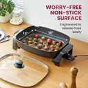 Elite Gourmet EG-6203# Extra Deep 16"x13" (10.5 Qt.) Non-Stick Electric Skillet with Glass Vented Lid & Pour Spout | Dishwasher Safe, Long-Lasting Non-Stick, 200-400F | Serves 6-8, Black