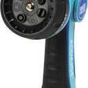 Aqua Joe AJHN102 Heavy-Duty Metal Multi-Function Hose Nozzle with Smart Throttle and 7 Sprayer Patterns