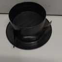 Hon&Guan Soffit Vents 4 Inch, Round Exhaust Air Vent Cover with Built-in Fly Screen for Bathroom Kithchen Office Home, Black