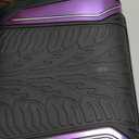 PIC AUTO Rubber Floor Mats, Purple Aluminum Film with Colorful Piping Floor Mats for Cars, Car Mats with Non-Slip Backing, All-Weather Protection, Trim-to-Fit Liner for Cars, SUVs, Trucks, Vehicles