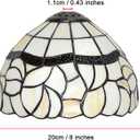 8-Inch Tiffany Style Lampshade Replacement, Pastoral Floral Stained Glass Lamp Shade Only for Table Lamps Pendant Lamp Wall Lights,Small hole