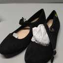 BABUDOG Womens Mary Jane Flats with Strap,Faux Suede Black Flats Shoes,Flats Shoes Women Dressy Comfortable (7)