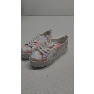 Obtaom Women's Canvas Sneakers Cute Lace up Fashion Sneaker Comfortable Skate Shoe for Lady Casual Tennis Flats 8