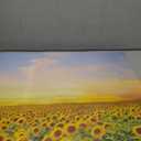 Pacimo Wall Art for Living Room Sunflowers Landscape Modern Wall Decor for Bedroom Office Decor Yellow Flowers Sea Painting Framed Canvas Art Prints Wall Pictures Home Decor Ready to Hang 24"x36"