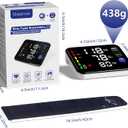 GUAEVER Blood Pressure Monitor Rechargeable Upper Arm Blood Pressure Monitors for Home Use Large Screen Bp Machine with 8.7"-16.5" Bp Cuff, 2x120 Memory, Voice Broadcast Bp Monitor (Black)