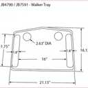 North American Health +Wellness Walker Tray, Gray, 1 Count (Pack of 1)