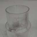 Ribbed Glass Vase, Flower Vase, Fluted Clear Vases for Flowers, Modern Vases for Living Room, Dining Table, Entryway, Shelf, Wedding, Office, Coffee Table, Birthday, 7.5 Inches (Large)
