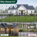 10 Panels No Dig Dog Fence Outdoor for Yard, 48 in(H) X 23.6 ft(L) Decorative Tall Garden Fence Animal Barrier, Rustproof Metal Wire Garden Edging and Borders, Temporary Fencing Stakes