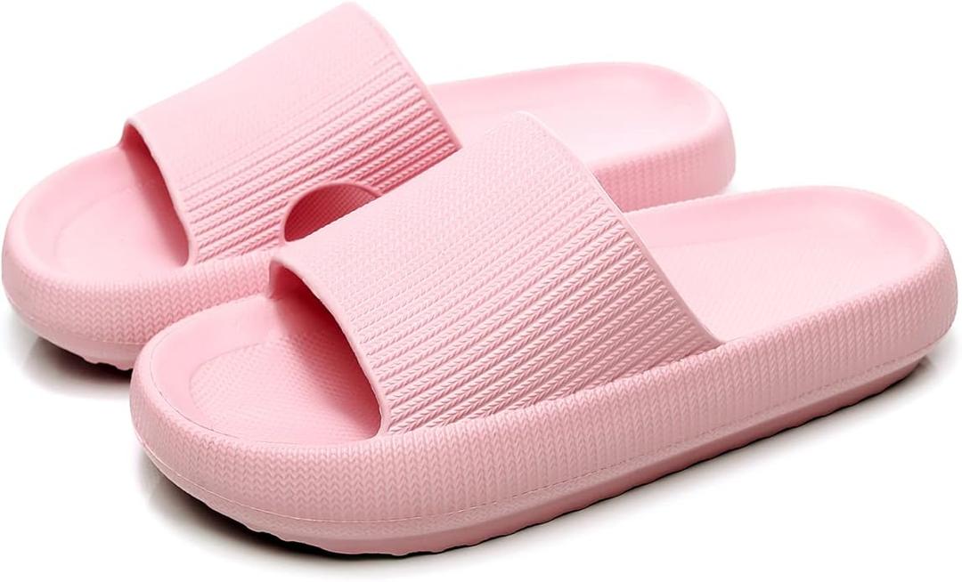 Cloud Slippers for Women and Men, Pillow House Slippers Shower Shoes Indoor Slides Bathroom Sandals, Ultimate Comfort, Lightweight, Thick Sole, Non-Slip, Easy to Clean 38-39/ 7-8 