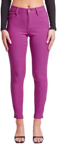 YMI Women's Hyperstretch Skinny Work Casual Mid-Rise Pants L