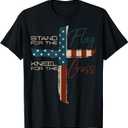 USA Flag Religious Quote 4th of July Christian Faith T-Shirt