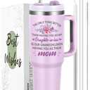 Qtencas Daughter in Law Gift Ideas, Better Than Having You Tumbler, Mother's Day Birthday Gifts for Daughter in Law from Mother Dad, 40 Oz Insulated Stainless Steel Tumbler with Handle, Purple