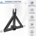 3 Point 2 Inch Receiver Drawbar Hitch Adapter for Farm Equipment (Category 1 Tractors)