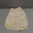 Amiblvowa Women Satin Silk Lace Shorts Low Rise Micro Mini Shorts Coquette Lounge Half Slip Pj Bottoms French Knickers (Small)