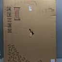 BHG Metal No-Assembly Freestanding Dog Gate with Door Walk Through, Extra Wide 144", Extra Tall 32" Pet Gate, Accordion Puppy Folding Playpen Dog Fence, with 2PCS Support (Black, 6 Panels)