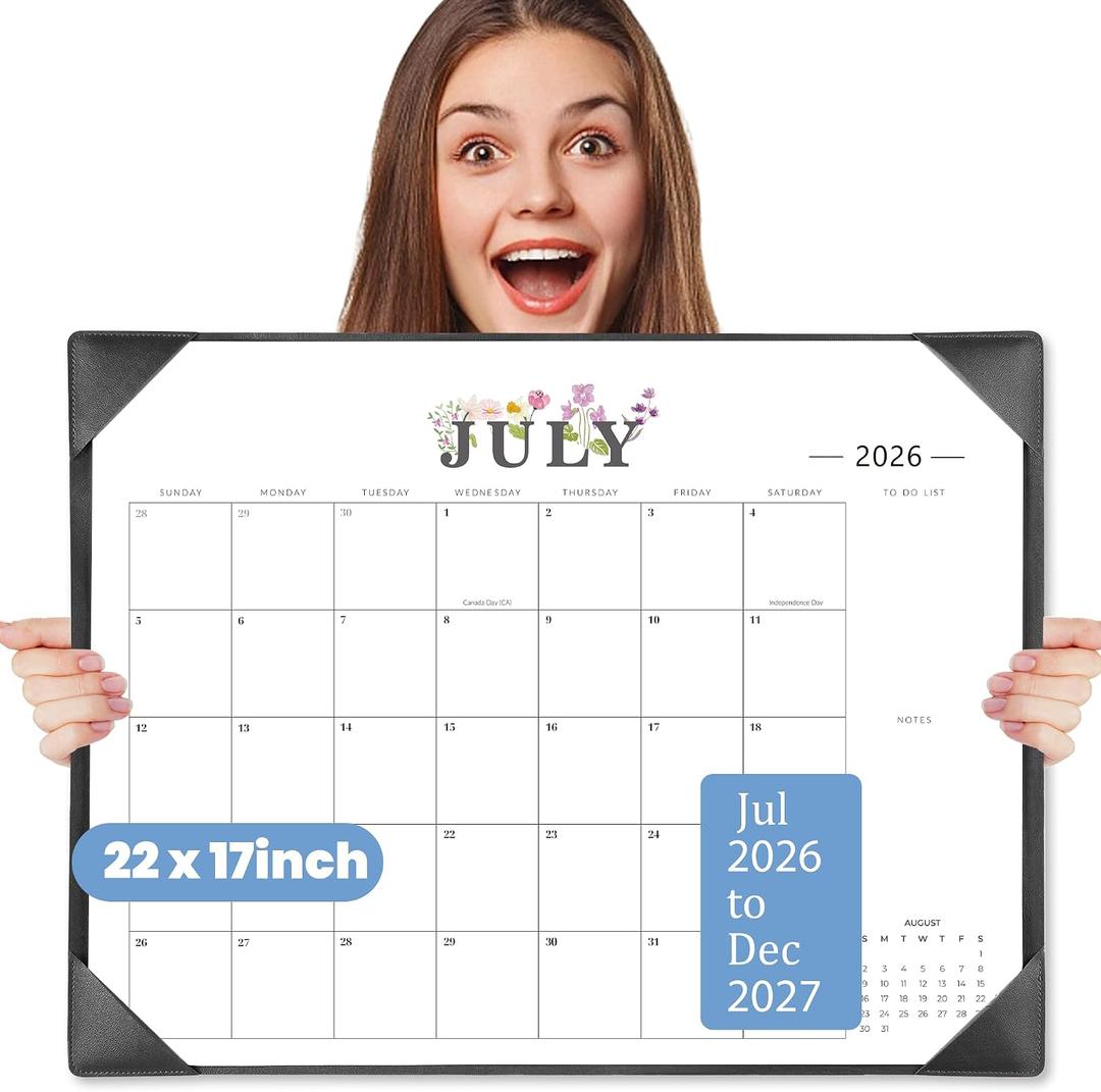 Large 2026-2027 Desk Calendar 22" x 17"，Jul. 2026 - Dec. 2027