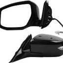 Dasbecan Left Driver Side Door Mirror Compatible with Nissan Altima 2013-2018 Heated with Turn Signal Indicator Power Glass Manual Folding Replaces 963743TH1A Black 6Pins