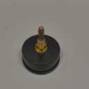 xyocx Commercial Tridicator Boiler Gauge Kit,Black Steel Case, Bronze Internals, Plastic Lens w/Red Indicator,2.5" Dial, 0-75 PSI (ft H₂O) & 70-320°F, 1/4" NPT Back Mount and Rotatable Case