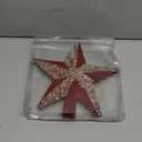 Soulchen 7.87 Inches Christmas Tree Topper Velvet Glitter Star Tree Topper Red Silver Holiday Bethlehem Star Ornament Decorative Christmas Decoration Xmas Gift Home Decor