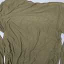 WDIRARA Women's Plus Size 2 in 1 Off Shoulder T Shirt Ruched Sheer Bell Long Sleeve Tee (4X-Large Plus, Green)