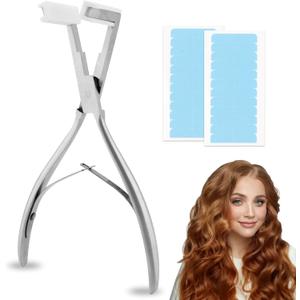 Tape-in Hair Extension Pliers - Stainless Steel Flat Surface Sealing Plier for Hair Extensions & Styling