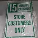 2 Pack 15 Minute Store Customer Parking Only Sign 18 x 12 Inch Reflective Aluminum No Parking Sign for Store Customers Only Rust Free Weather-Resistant