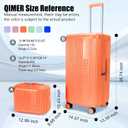 Large Capacity Luggage Sets 2 Piece, Checked Luggage with Cup Holder, Polycarbonate Hard Case luggage with Spinner Wheels,TSA Lock, YKK, Lightweight Durable Travel Suitcase for Men Women Orange, 37 x 34 x 72 cm