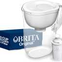 Brita Large Water Filter Pitcher for Tap and Drinking Water, Includes 1 Standard Filter, BPA-Free, Lasts Two Months, 10-Cup Capacity, Bright White