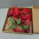 AmyHomie Red Artificial Flowers Combo Silk Mix Peony Rose Fake Flowers w/Stem for Valentine's Day DIY Wedding Bouquets Centerpieces Table Fall Decor Party Bridal Baby Shower Home Decorations