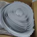 LazBlinds Vertical Blinds Replacement Slats - Room Darkening Fabric Slats for Sliding Doors & Windows, Easy-Cut Polyester, White Texture (132" W x 84" L, 34 Pcs)