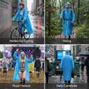 Waterproof Rain Poncho, Long Clear Raincoat, Reusable Rain Wear for Women, Women's raincoat, Smaller-sized men's raincoats（4PCS）