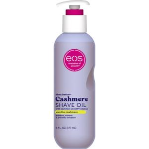 eos Cashmere Shave Oil Vanilla Cashmere, Moisturizing Shave Oil with Shea Butter & Glycerin, Helps Prevents Irritation & Razor Burn, Vegan, 6 fl oz