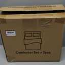 Sage Green Queen Comforter Set - 3 Pieces Seersucker Lightweight Bedding Comforter Sets (1 Soft Fluffy Comforter & 2 Pillowcases) - All Seasons Cozy Rustic Bed Sets for Women Men