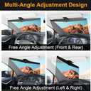 Veharvim Sun Visor Extender for Cars, Polarized Car Visor Extender Sun Blocker UV400, Adjustable Visor Extension, Clip on Sun Visor for Car, Universal, Glare, UV Protector (X-Large(1 Pack))