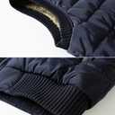 Vcansion Men's Outdoor Stand Collar Fleece Jacket Vest Casual Padded Vest Coats (Black, S)