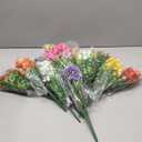 AGIRL 24 Bundles Artificial Flowers Outdoor,No Fade Fake Plastic Flowers Faux Plants for Decoration Hanging Planters Indoor Outside Garden Porch Window Box Home Farmhouse Wedding (6 Mix Colors)