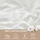 Toddler/Travel/Crib Goose Down Comforter Duvet/Blanket Multifunctional,Hypoallergenic 100% Organic Cotton & Washable Unisex Kids,All Season,White 33x43