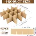 10 Set Moving Box Divider Kits, 13 x 13 x 3Inch Shipping Protective Cardboard Packing Dividers for Glassware Fruit Separation, Moving Kitchen Packing Supplies(Box Not Included)