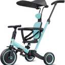 newyoo Tricycle for Toddlers 1-3, Toddler Bike, Birthday Gift and Toys for Girl and Boy, Push Trike with Handle and Canopy, 6 in 1 Baby Trike, Balance Bike, TR009, Blue