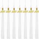 Yaomiao 8 Pieces Graduation Tassel Graduation Cap Tassel with 2026 Year Charm for Class of 2026 Grad Prek Kindergarten Preschool Parties, 9.4 Inches(White)