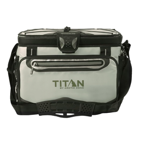 Titan by Arctic Zone 30 Can Zipperless Soft Cooler with HardBody Liner (Seagrass)