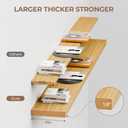 ONOTETUT 60 Inch Long Floating Shelves for Wall Set of 2, Solid Wood Natural Floating Shelves 10in Depth, 5ft Large Wall Shelf Floating Bookshelf for Living Room Office Bedroom