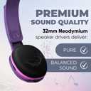 PHILIPS Kids Headphones with Cord, On-Ear Wired Headphones for Kids with Comfortable Fit & Clear Stereo Sound, 85dB Volume Limiter Headset for School/Tablet/iPad/Kindle, Ideal for Girls & Toddlers