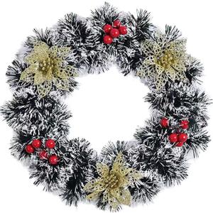 Christmas Wreath for Front Door, Pinecone Ornaments Wreath for Winter Tree, Holiday Party Decorations