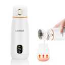 Portable Milk Warmer - Travel & On-the-Go, Quick Heating Breast Milk & Baby Milk Bottle Warmer, USB Rechargeable (White)