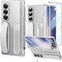 for Samsung Galaxy Z Fold 7 Case with Finger Strap Built-in S-Pen Slot & Pen Full Hinge Coverage Protection Screen Protector Cover for Samsung Galaxy Fold 7 (Full Clear)