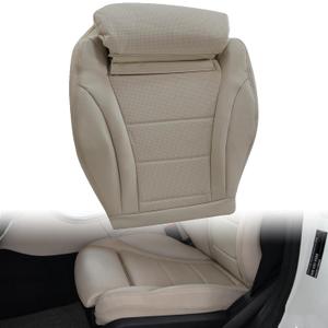 Driver Side Bottom Leather Replacement Seat Cover Light Tan Fit for Mercedes-Benz C-Class C250 C300 C350 C350e C400 4Matic Sport Exclusive Luxury 2015 2016 2017 2018 2019 2020 2021
