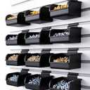 Slatwall Bins with Hooks, Plastic Slatwall Accessories for Organizer Containers for Garage, Hardware, Craft Room, Kitchen, Tool Shed, Workbench (12 Pack)