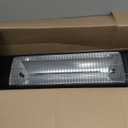 Outdoor Electric Patio Heater, 27-inch Infrared Tower Heater with 1200W Instant Heating, IPX5 Waterproof, Tip-Over & Overheat Protection, Space Heater for Patio Garage Workshop Indoor & Outdoor Use (27" - Onyx Black)